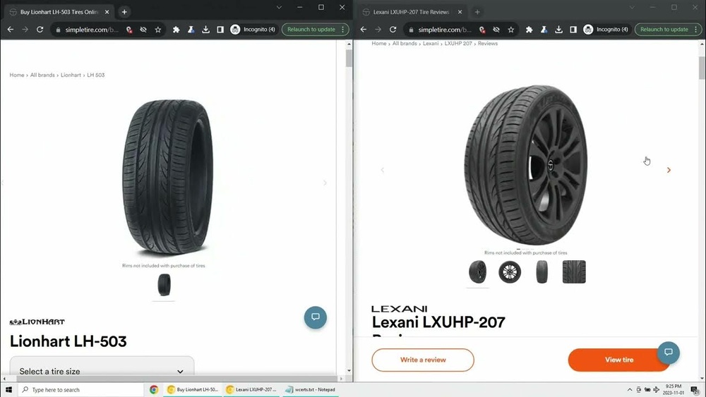 Lexani Vs Lionhart Tires