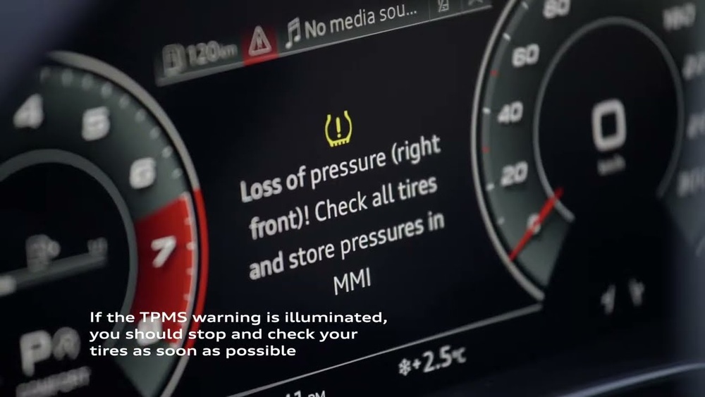 how to check tire pressure audi